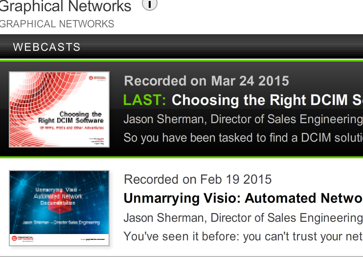 Our latest webcast: Unmarrying Visio – Automated Network Documentation