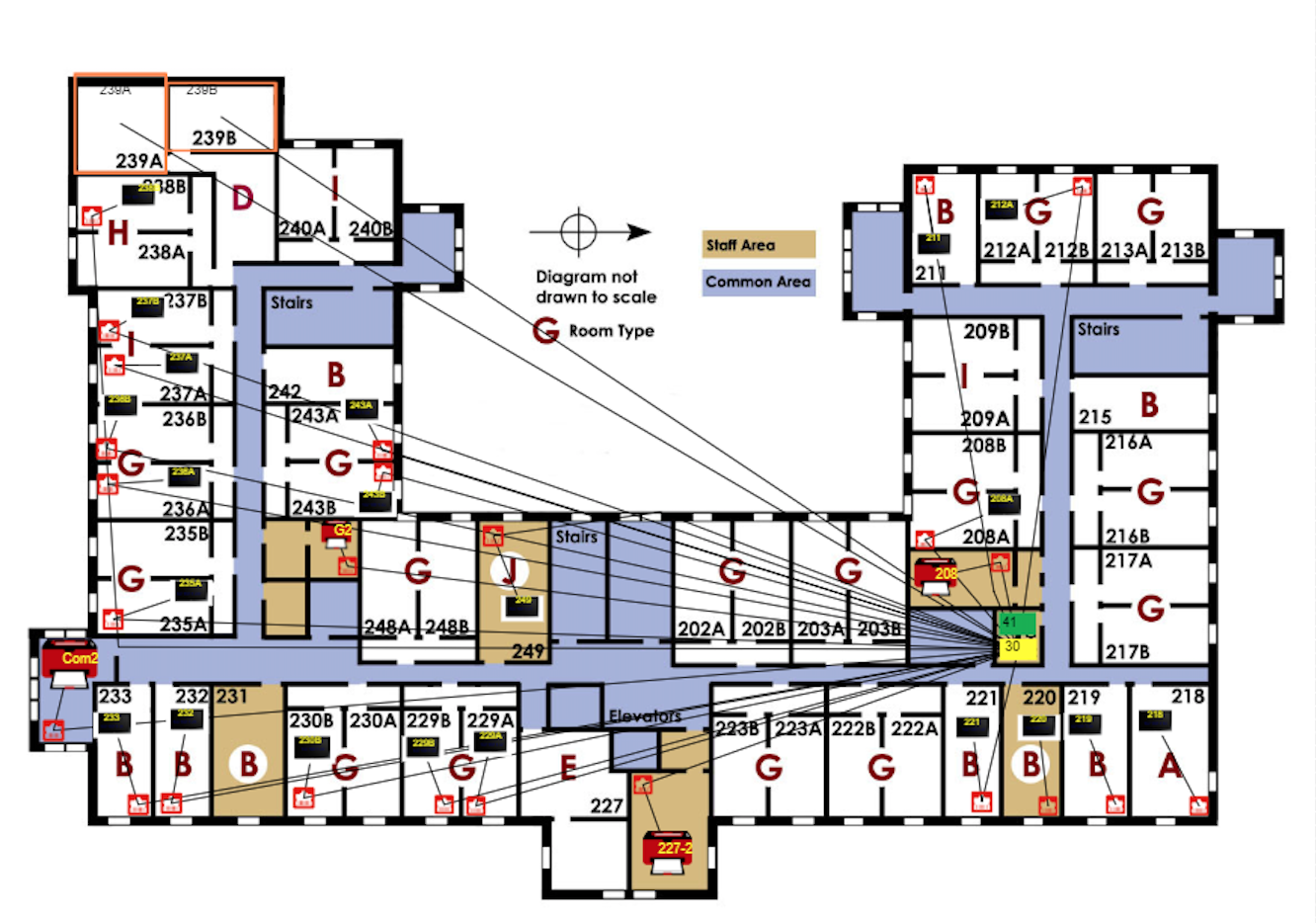 Office Floor Plan Layout And Network Cabling ~ Conceptdraw Networking ...