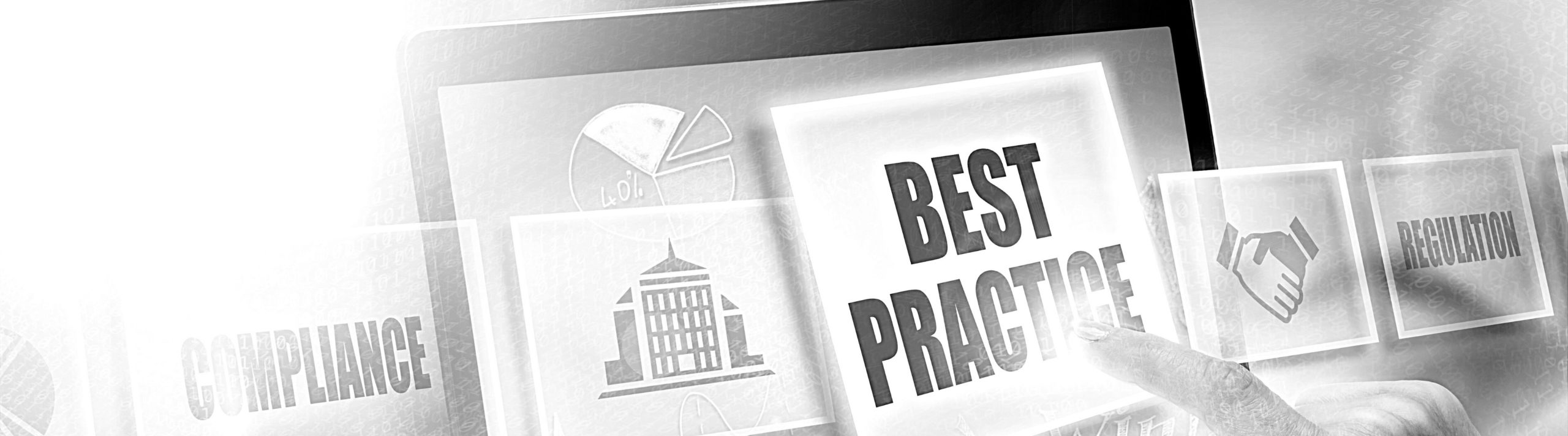 image of tablet with the words 'best practices' on it'