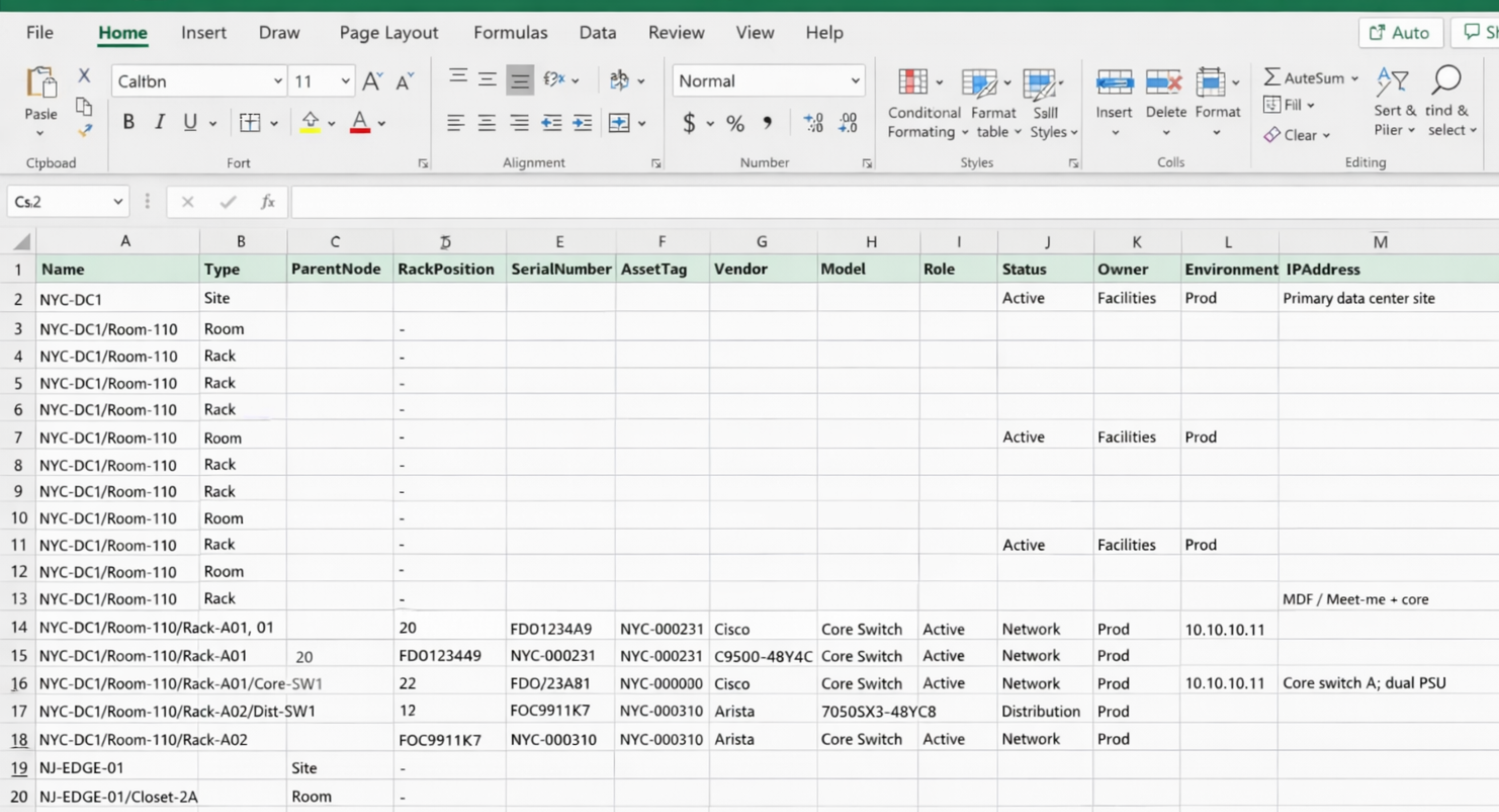 Comparison of spreadsheets, CMDBs, and DCIM tools