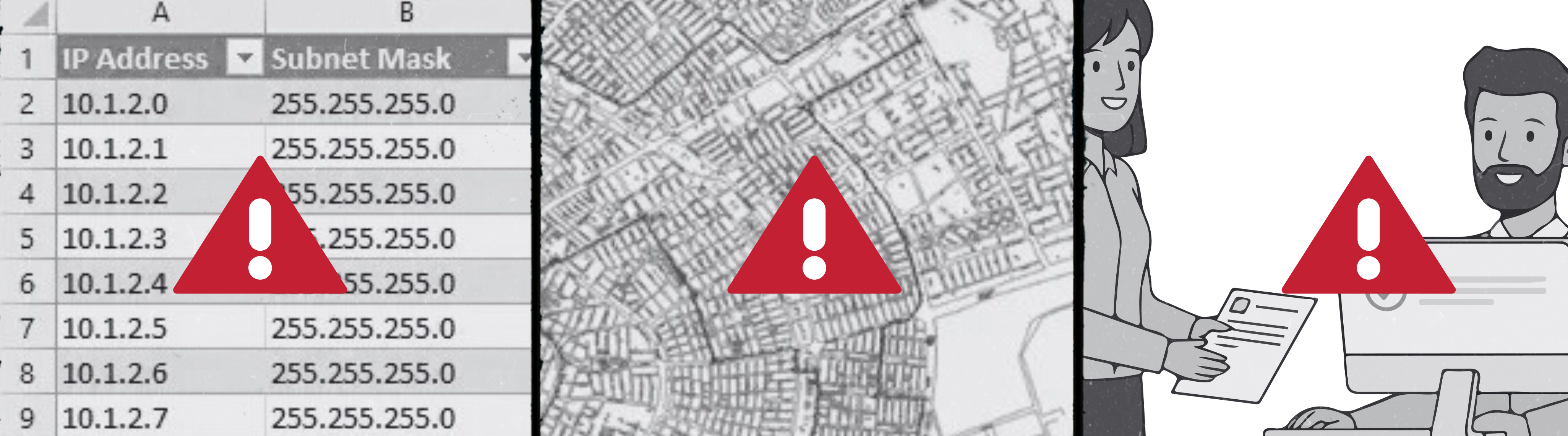 Spreadsheets CAD files and coworker as unreliable outside plant documentation tools